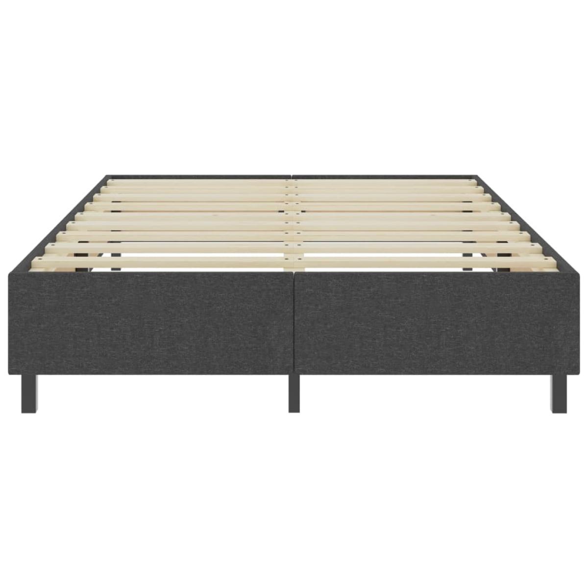 Estructura de cama Box Spring tela gris 160x200 cm