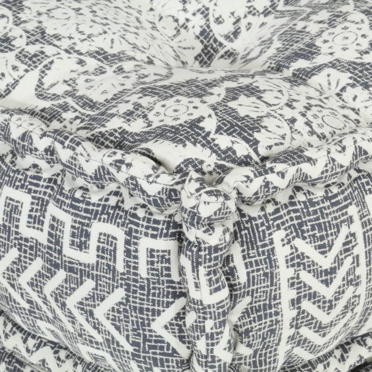 Puf modular de tela gris claro