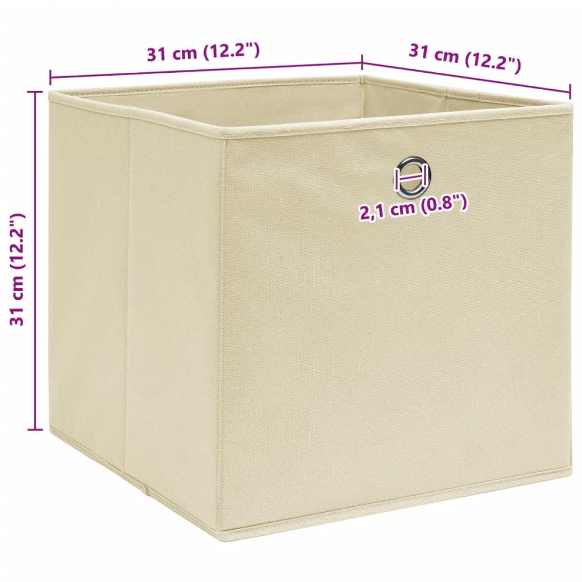 Cajas de almacenaje 4 uds tela color rema 32x32x32 cm