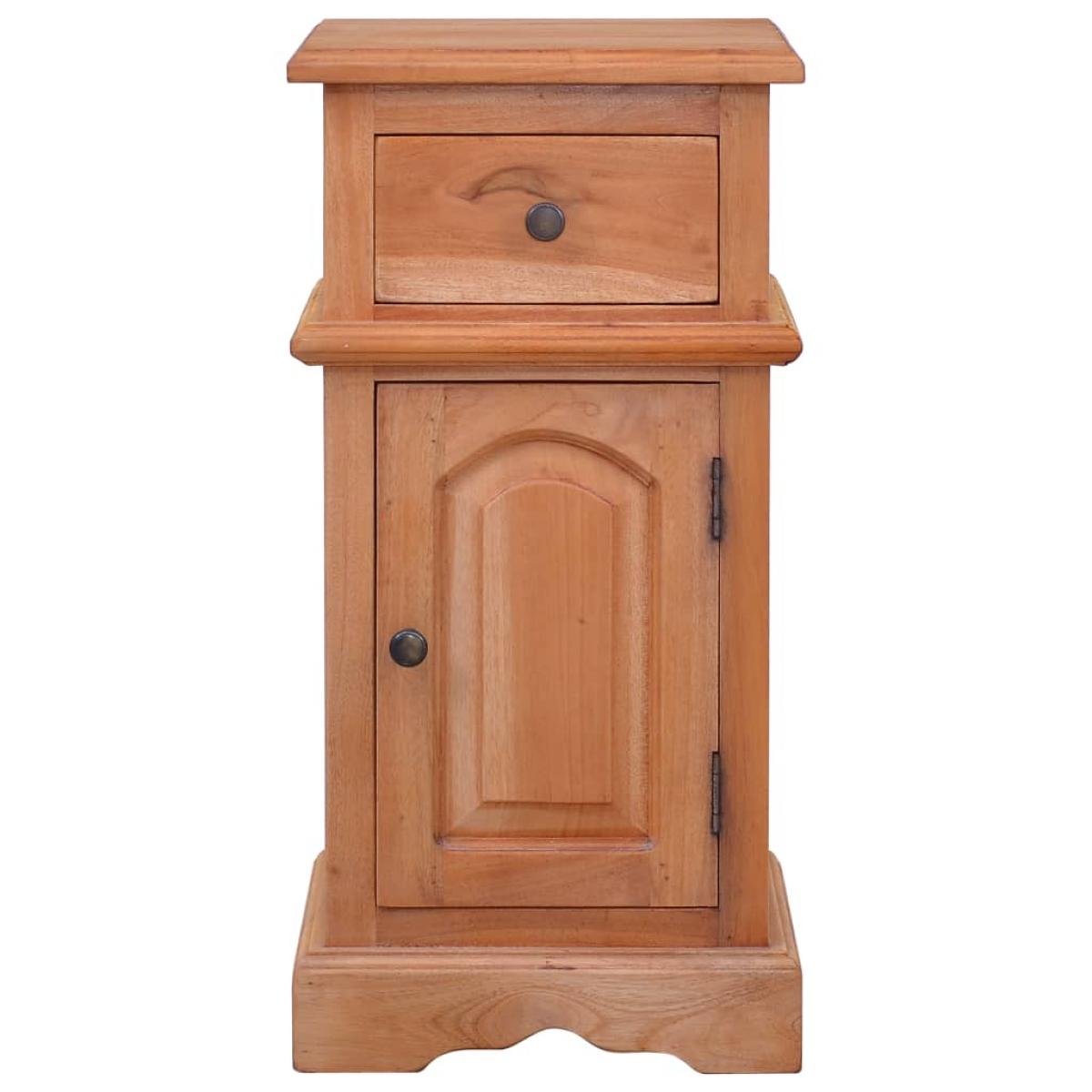 Mesita de noche madera maciza de caoba
