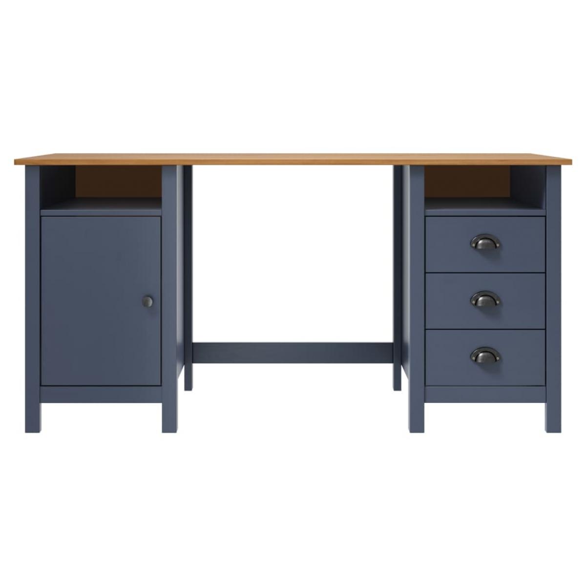 Escritorio Hill Range madera de pino gris 150x50x74 cm