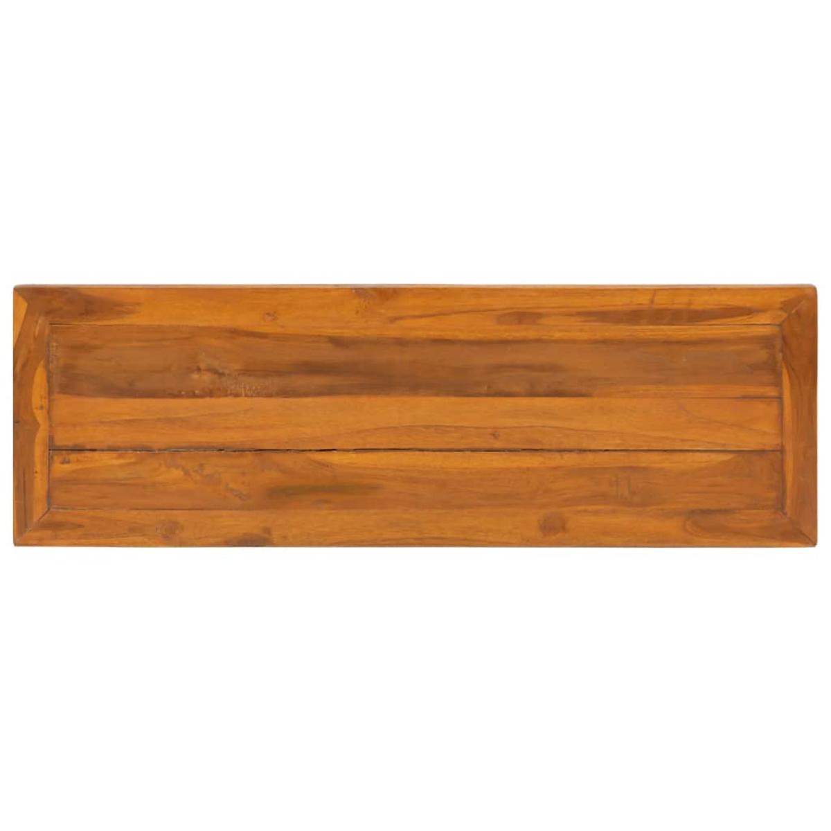 Mueble para TV de madera maciza de teca 110x35x40 cm
