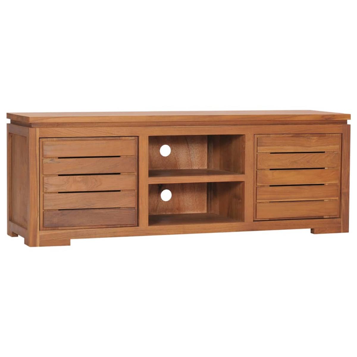 Mueble de TV madera maciza de teca 110x30x40 cm