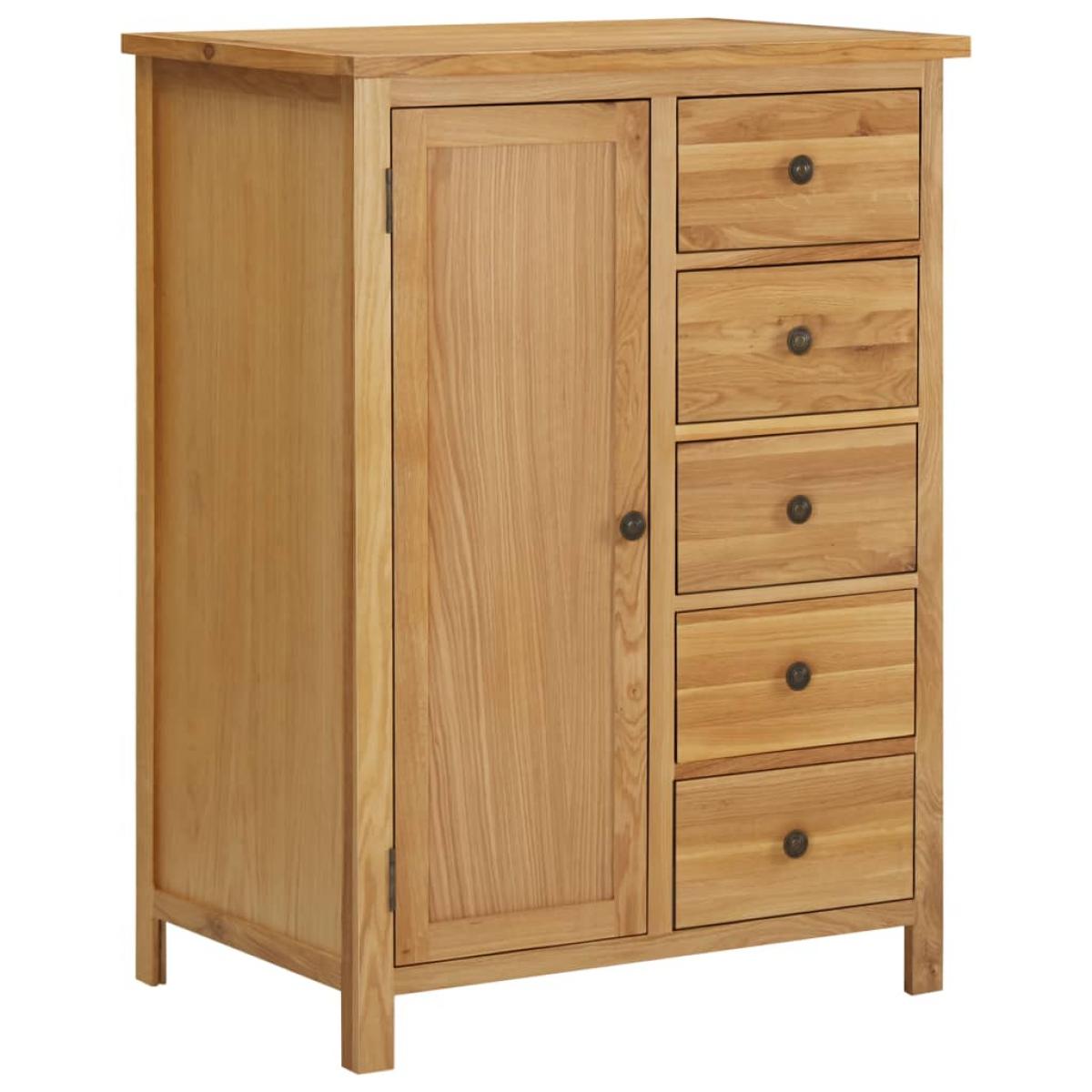 Armario de madera maciza de roble 76x52x105 cm 