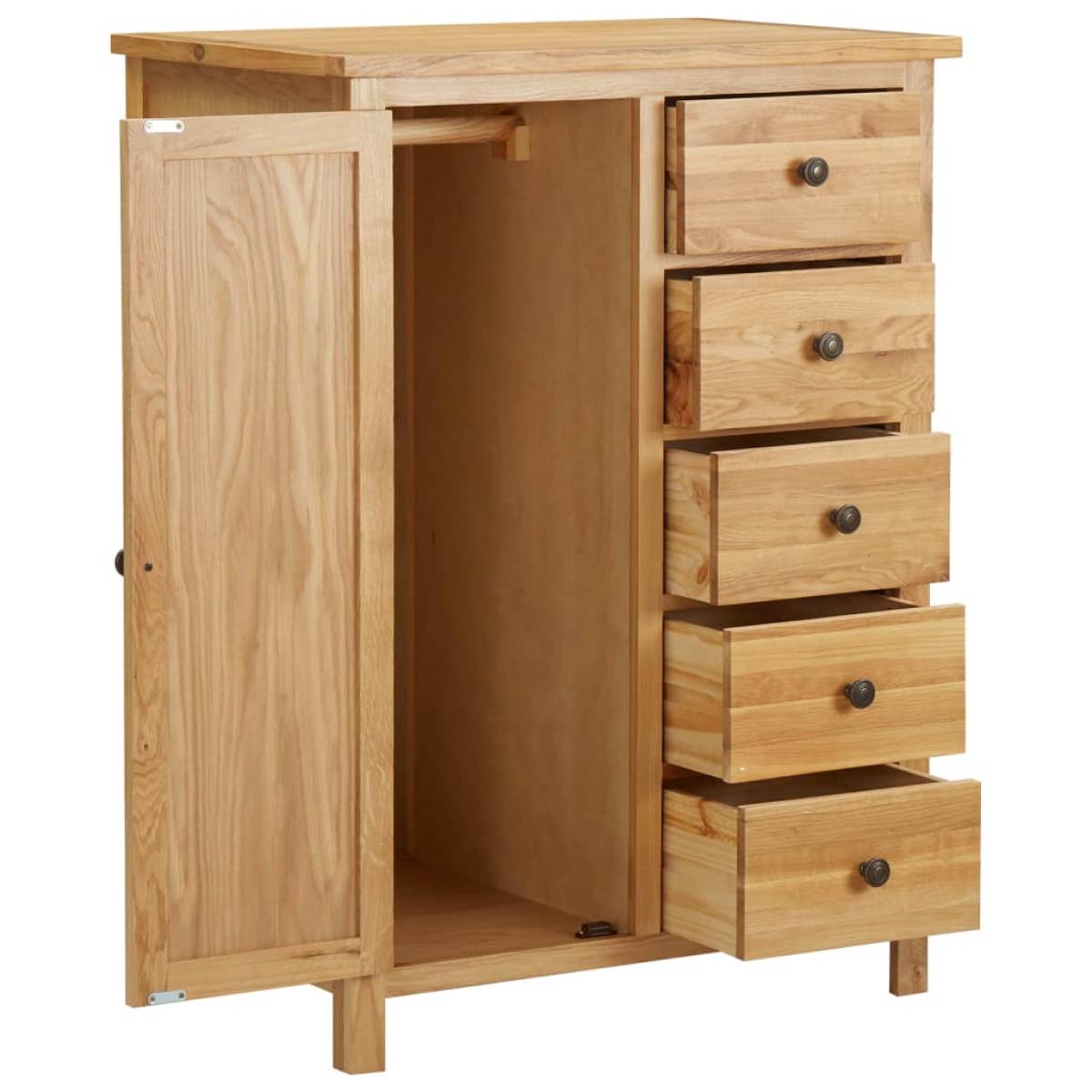 Armario de madera maciza de roble 76x52x105 cm 
