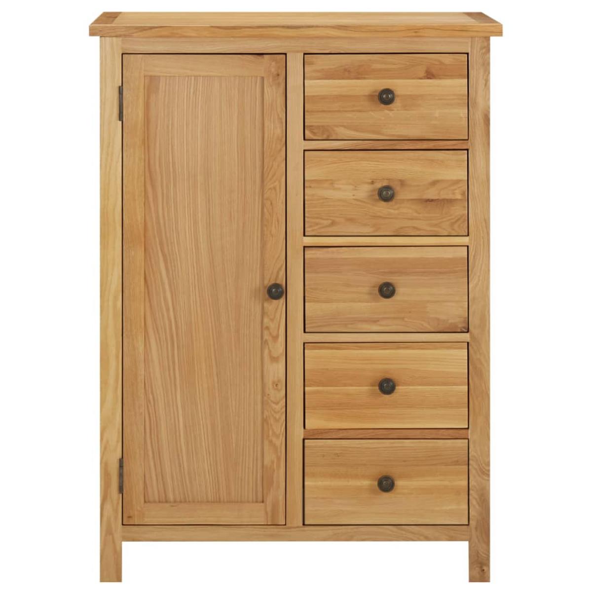 Armario de madera maciza de roble 76x52x105 cm 