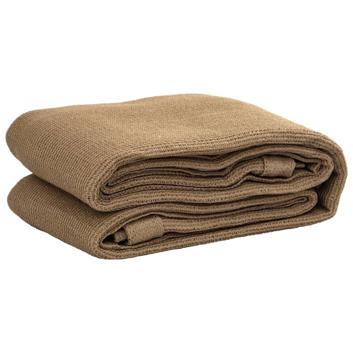 Alfombra de tienda de campaña gris taupe 250x450 cm