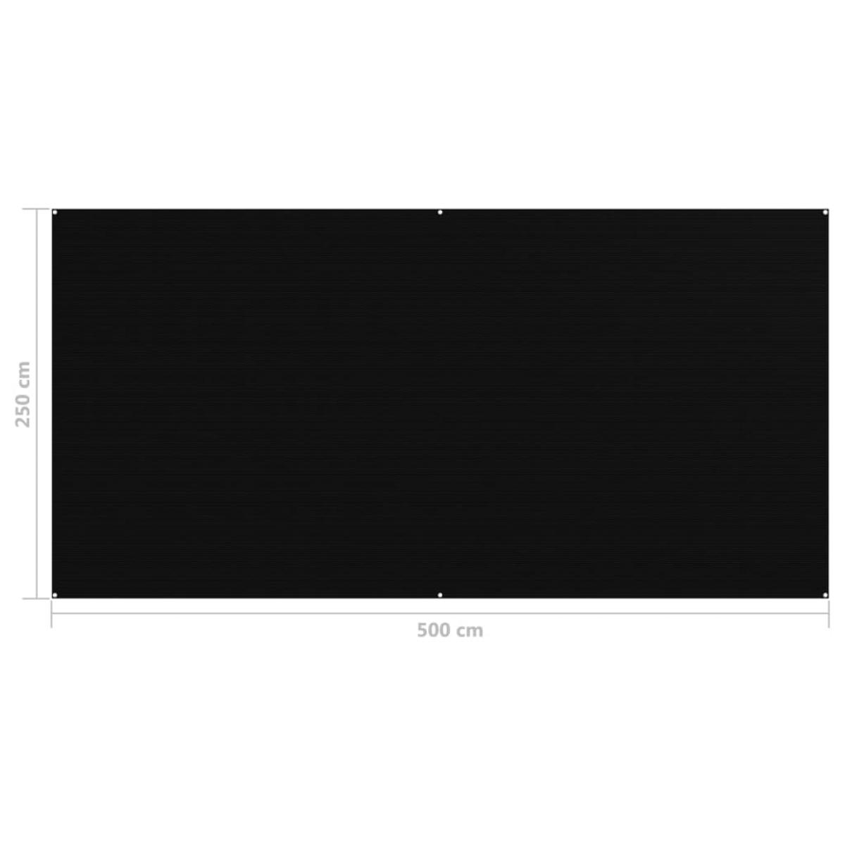 Alfombra de tienda de campaña 250x500 cm negro