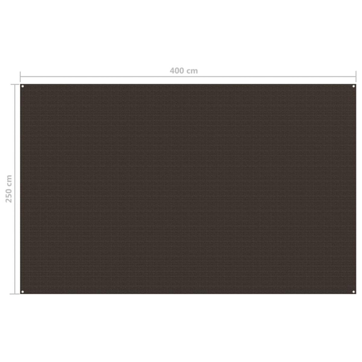 Alfombra de tienda de campaña 250x400cm marrón