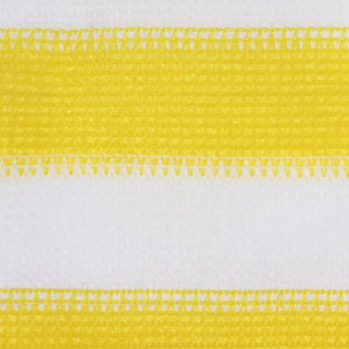 Toldo para balcón HDPE amarillo y blanco 120x500 cm
