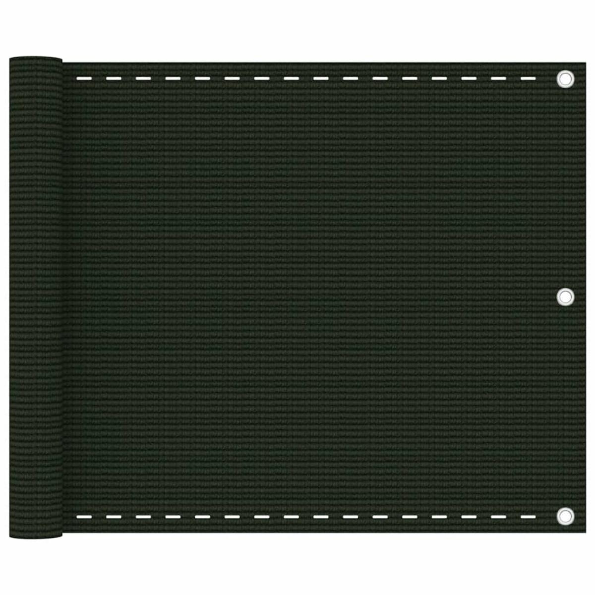 Toldo para balcón HDPE verde oscuro 75x500 cm
