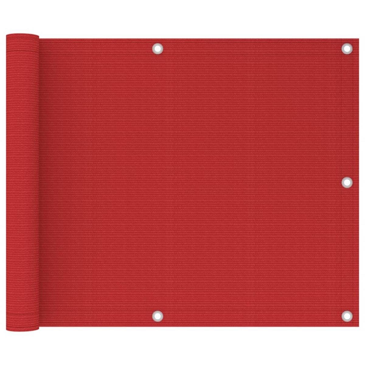 Toldo para balcón HDPE rojo 75x300 cm