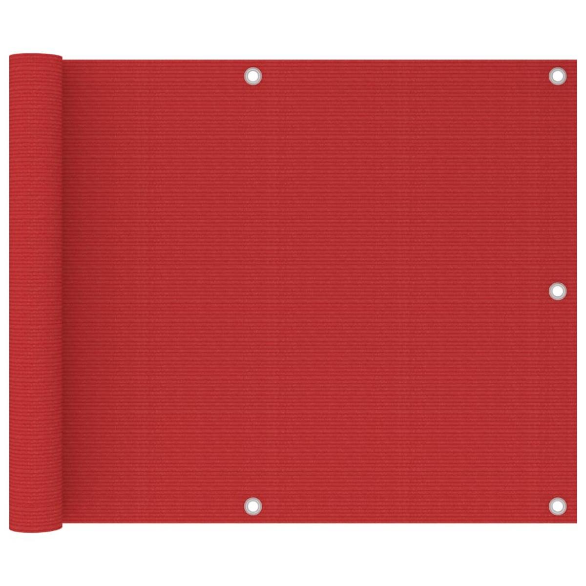 Toldo para balcón HDPE rojo 75x500 cm