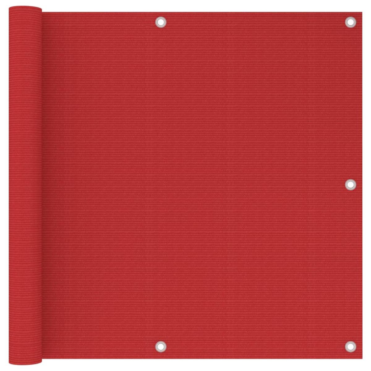 Toldo para balcón HDPE rojo 90x500 cm
