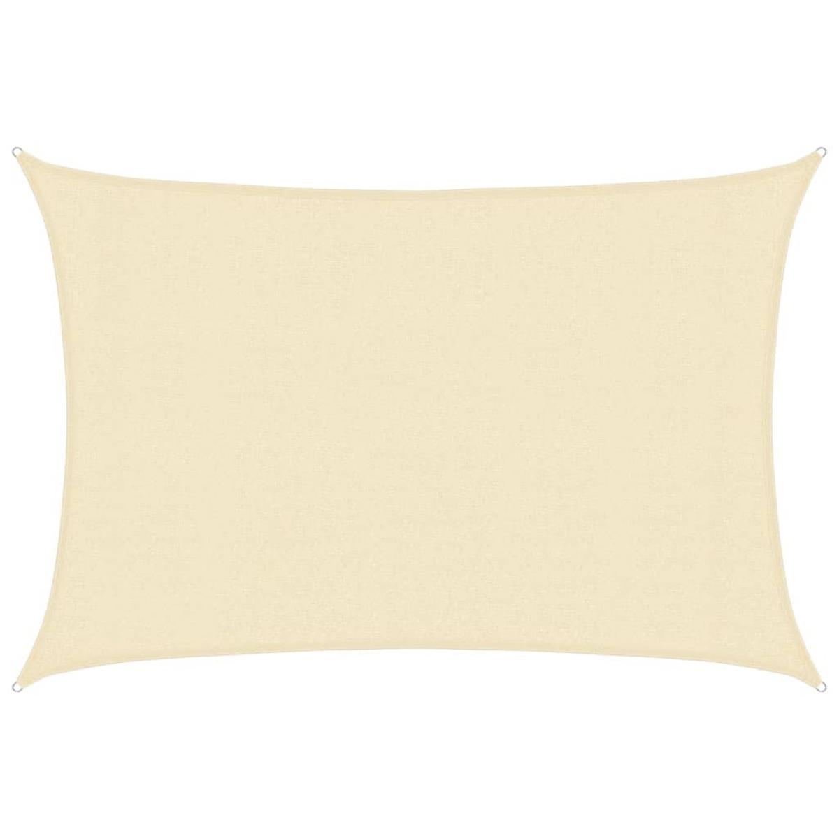 Toldo de vela crema HDPE 160 g/m² 3x4,5 m