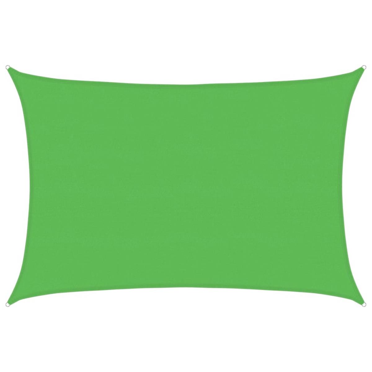 Toldo de vela HDPE verde claro 160 g/m² 5x7 m
