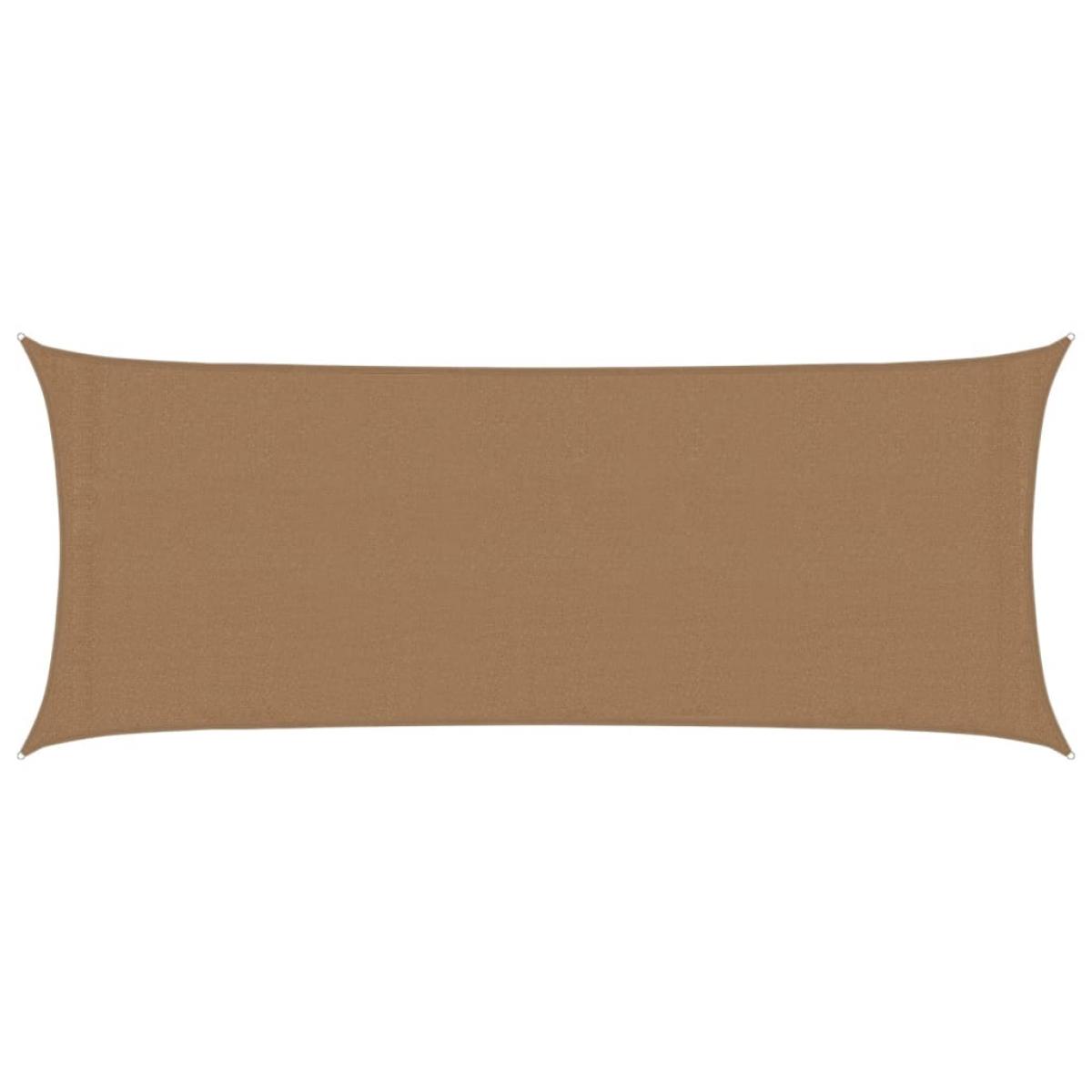 Toldo de vela HDPE gris taupe 160 g/m² 2x5 m