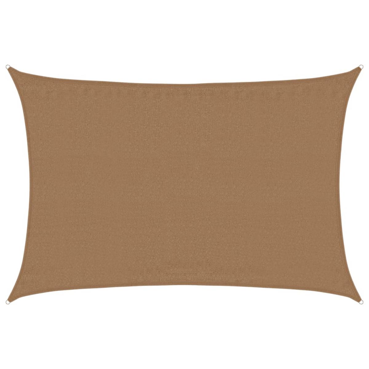 Toldo de vela gris taupe HDPE 160 g/m² 3,5x4,5 m