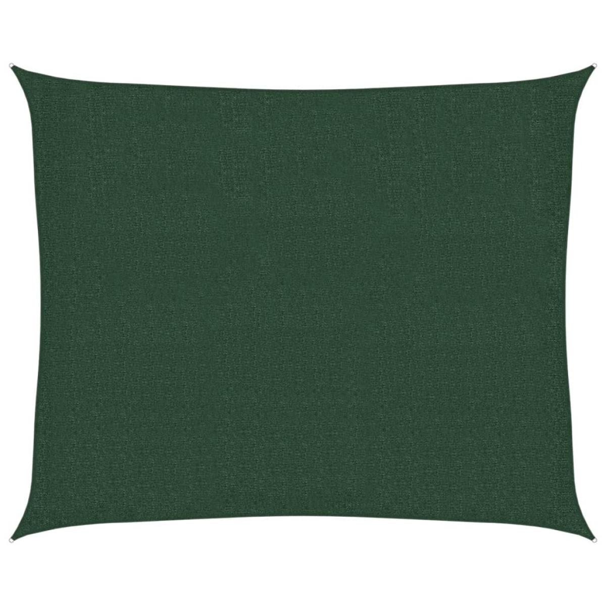 Toldo de vela verde oscuro HDPE 160 g/m² 2,5x3 m