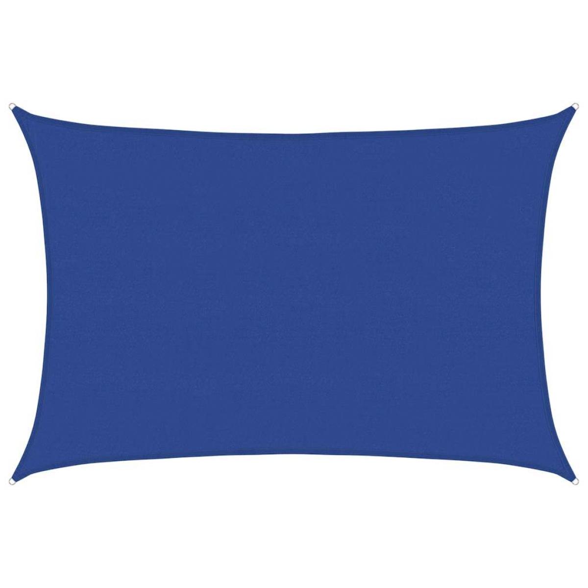 Toldo de vela rectangular HDPE azul 160 g/m² 5x7 m