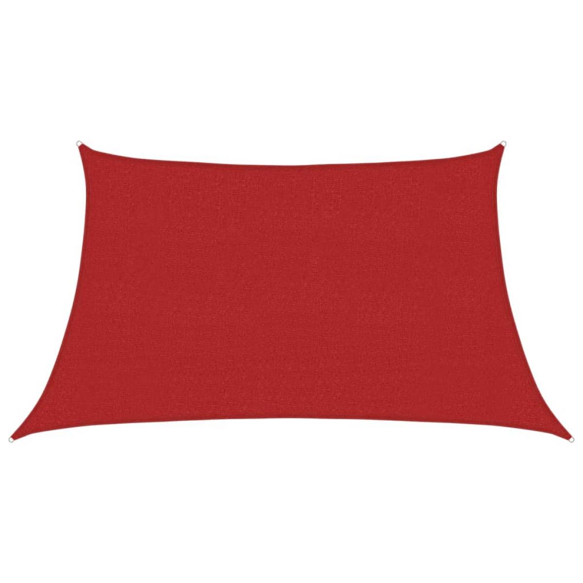 Toldo de vela HDPE rojo 160 g/m² 3/4x2 m