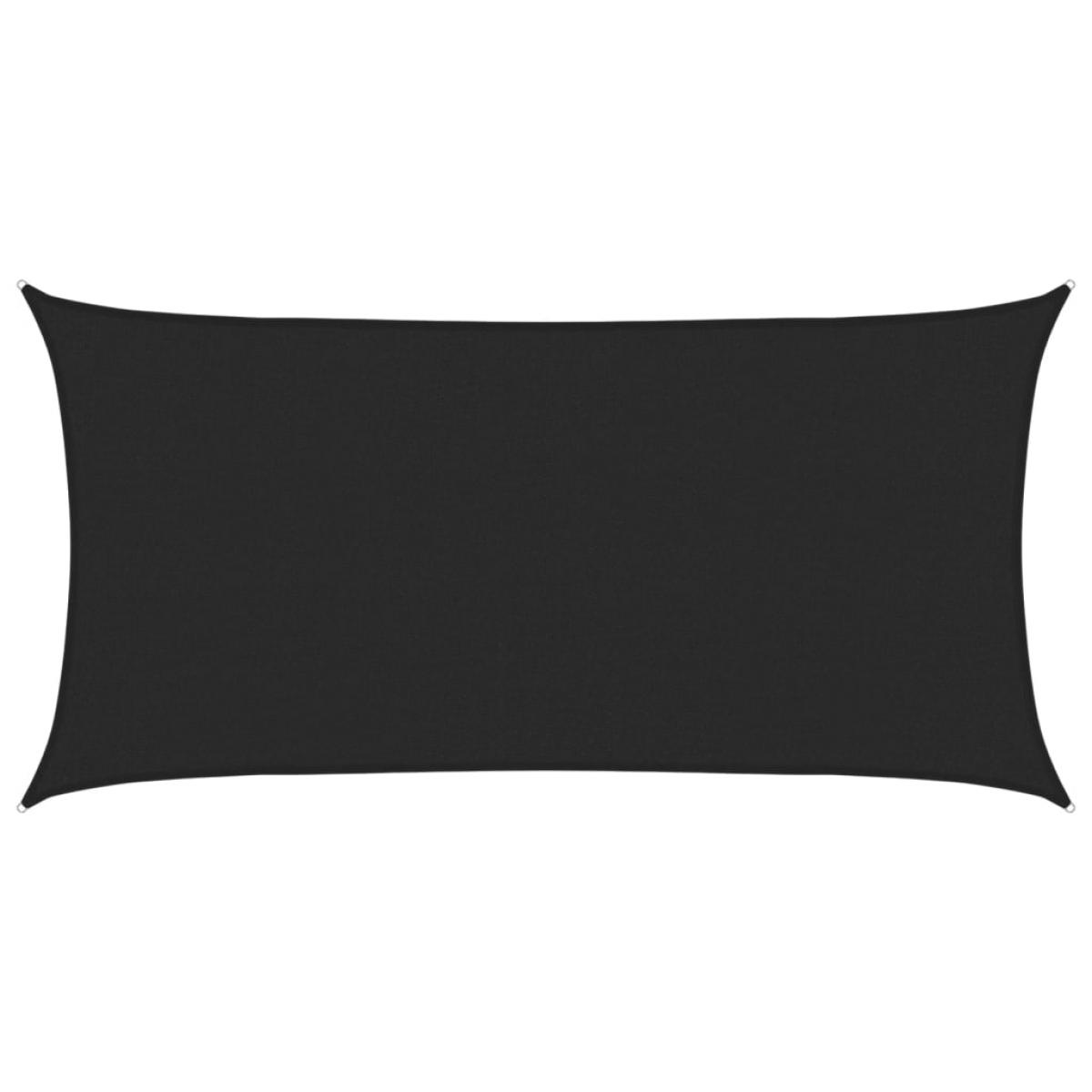 Toldo de vela negro HDPE 160 g/m² 2x3,5 m