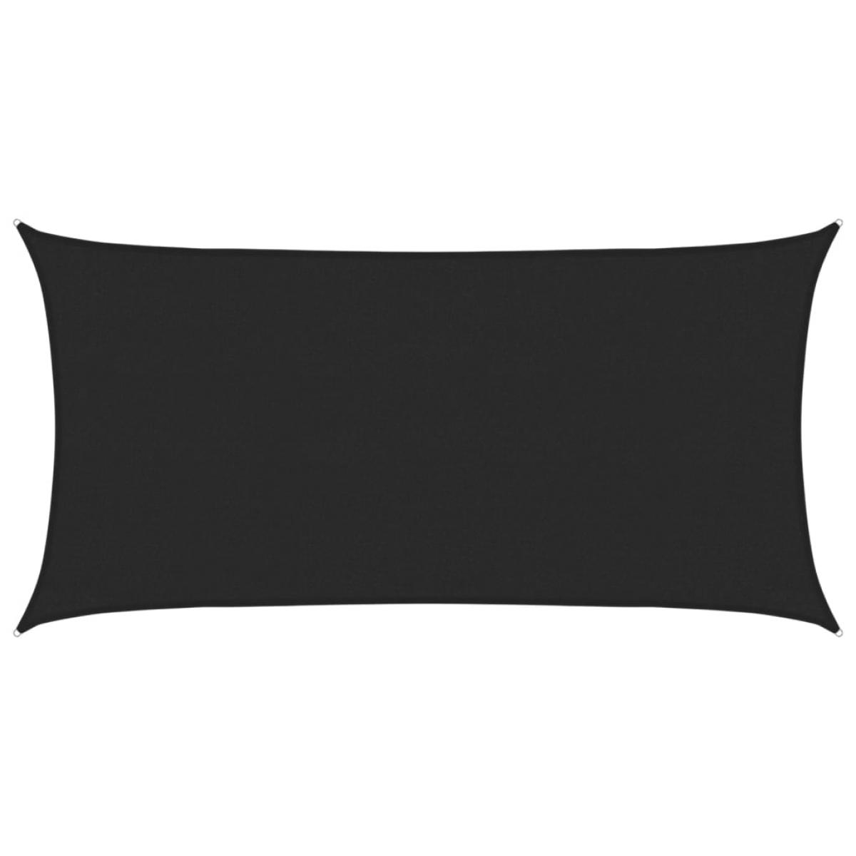 Toldo de vela negro HDPE 160 g/m² 3x6 m