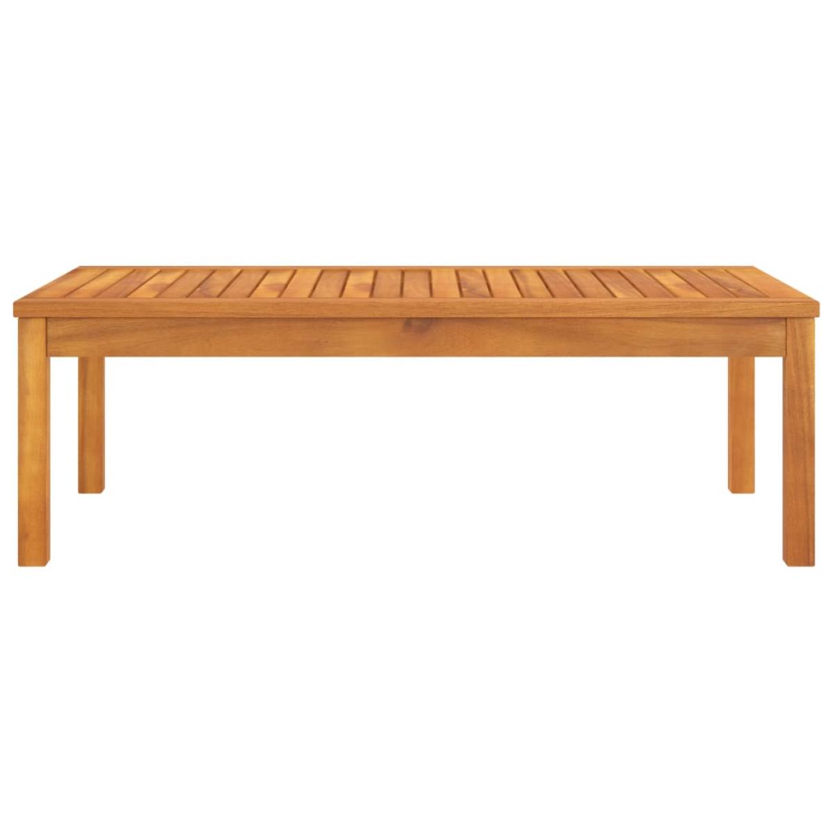 Mesa de centro de madera maciza de acacia 100x50x33 cm