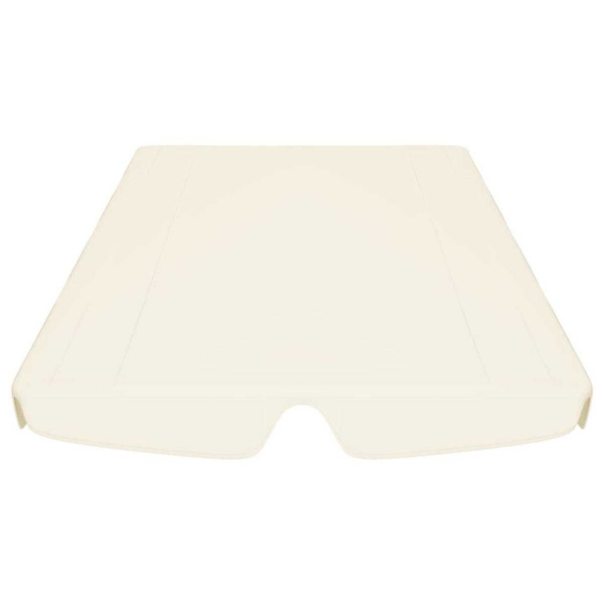 Dosel de repuesto columpio de jardín crema 188/168x145/110 cm
