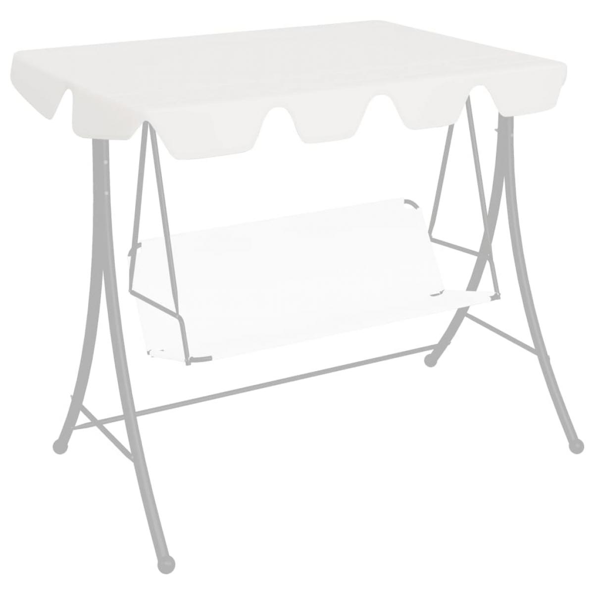 Dosel de repuesto columpio de jardín blanco 150/130x70/105 cm