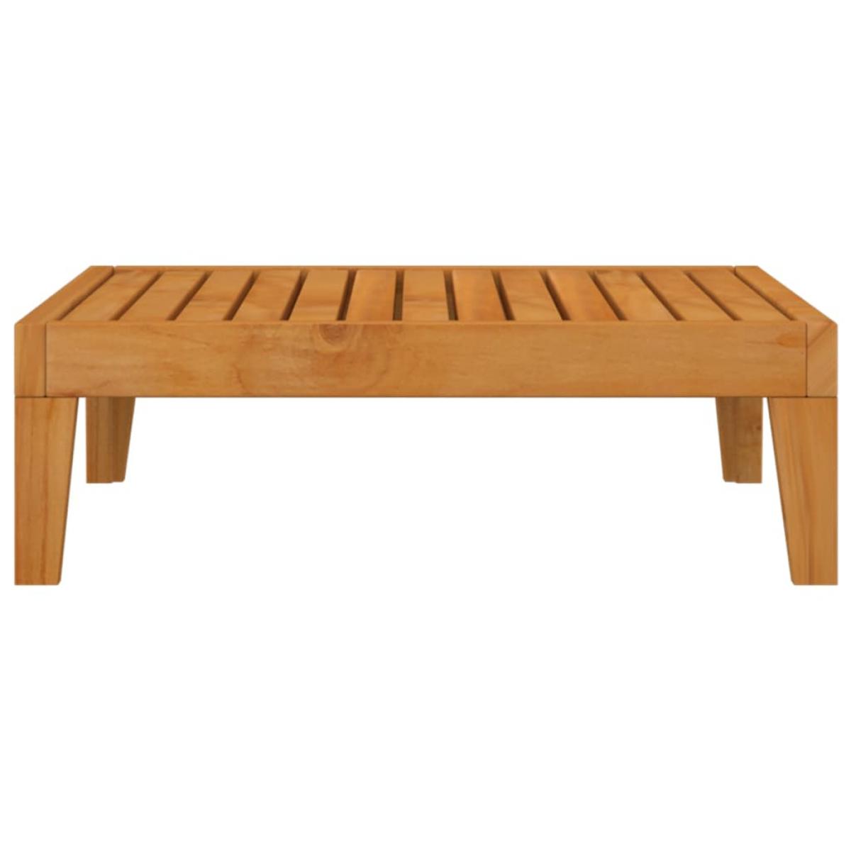 Mesa de jardín madera maciza de acacia 68,5x68,5x24 cm