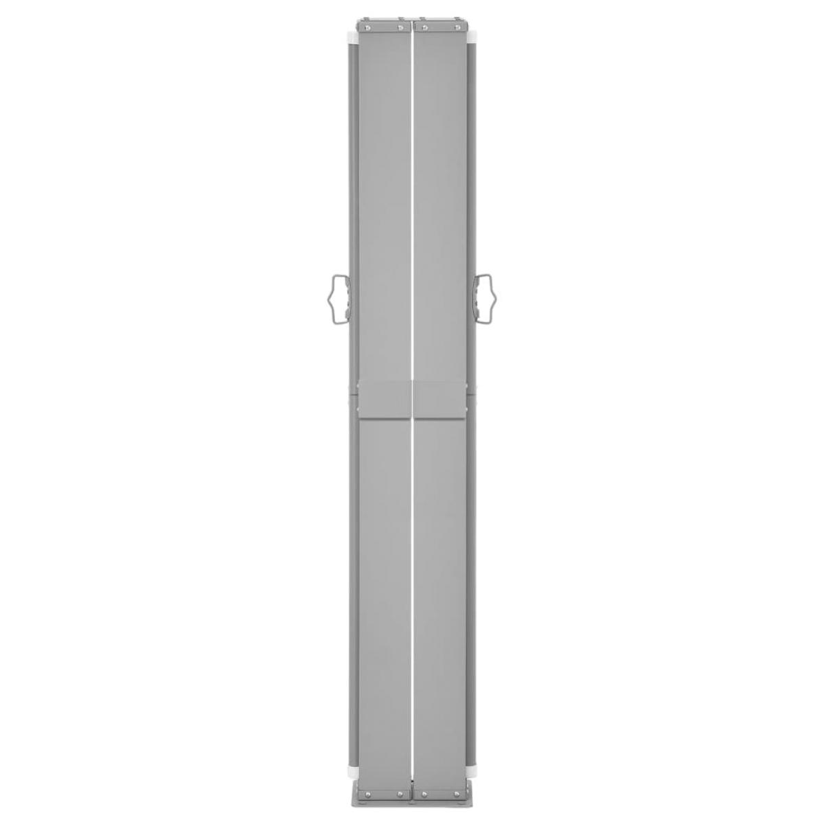 Toldo lateral retráctil para patio negro 140x1200 cm