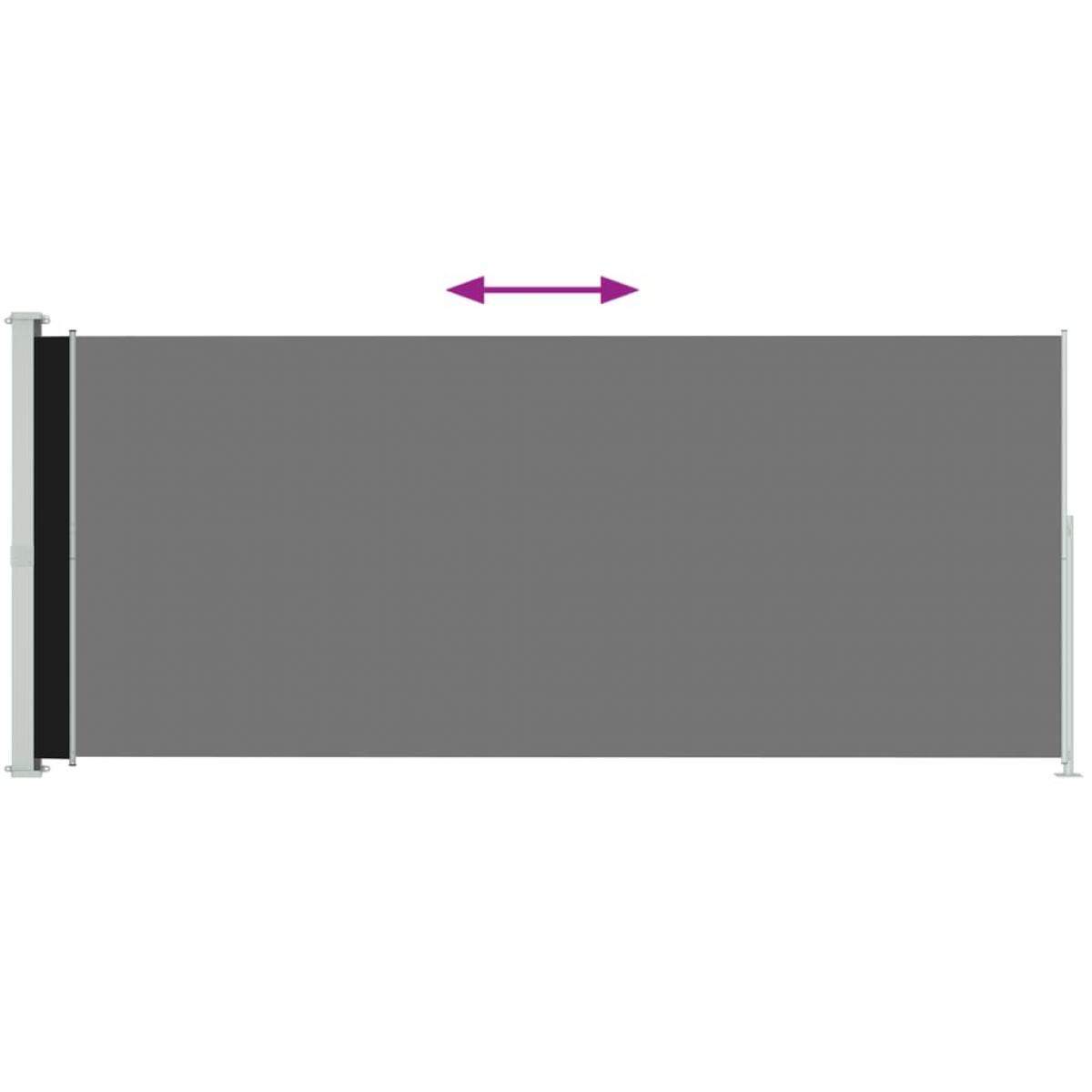 Toldo lateral retráctil para patio negro 220x500 cm