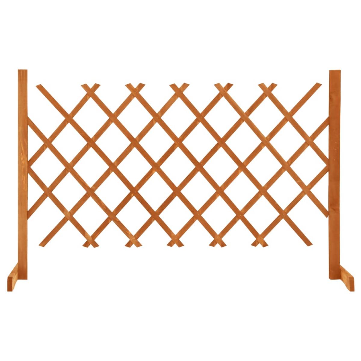 Valla de jardín enrejado madera maciza abeto naranja 120x90 cm