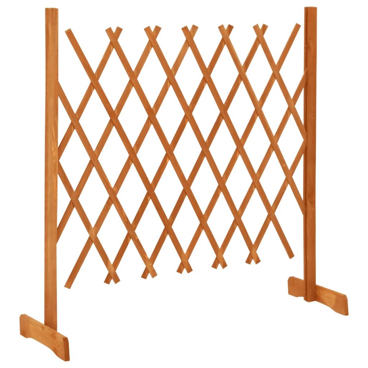 Valla de jardín enrejado madera maciza abeto naranja 120x90 cm