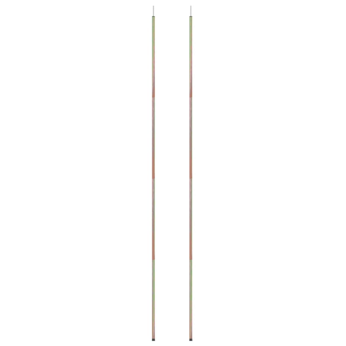 Postes de toldo de vela 2 uds acero galvanizado 200 cm