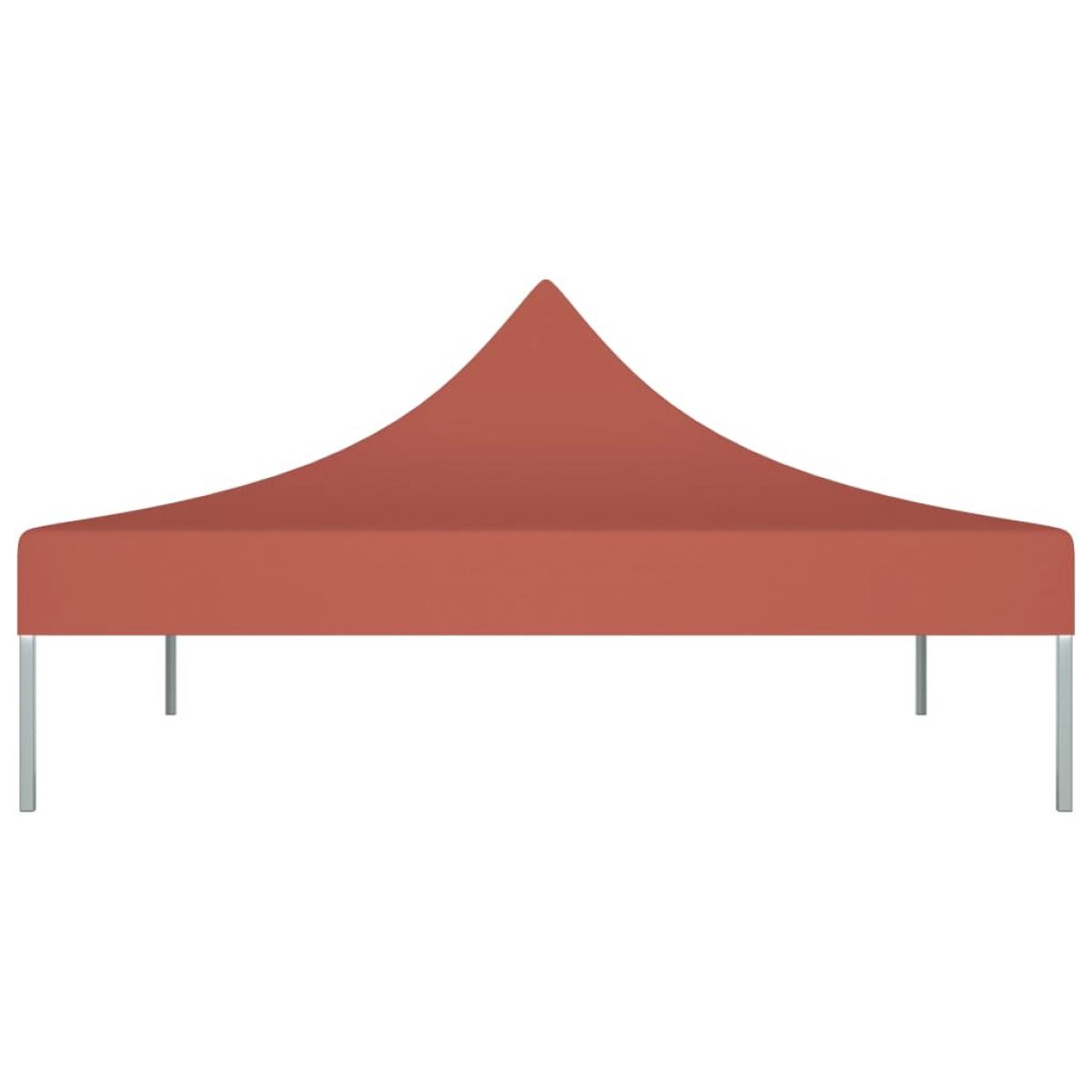 Techo de carpa para celebraciones terracota 3x3 m 270 g/m²