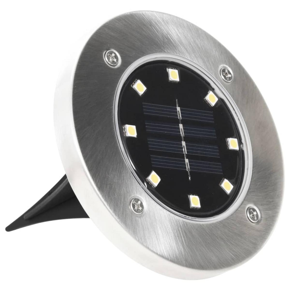 Lámparas solares de suelo 8 piezas LED color RGB