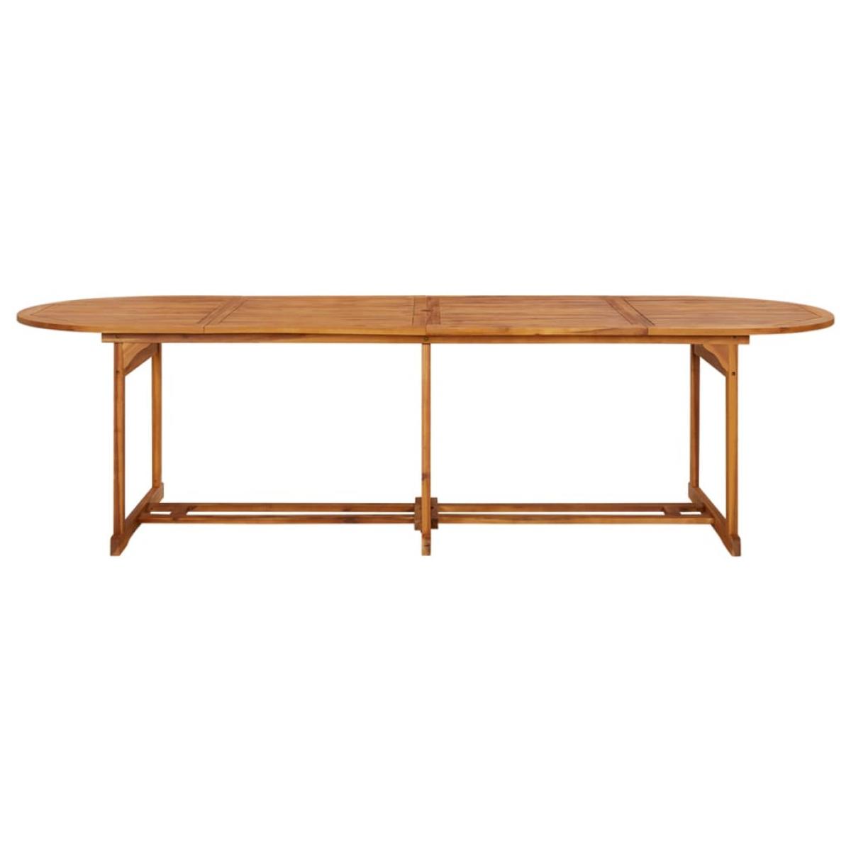 Mesa de comedor jardín 280x90x75 cm madera maciza de acacia