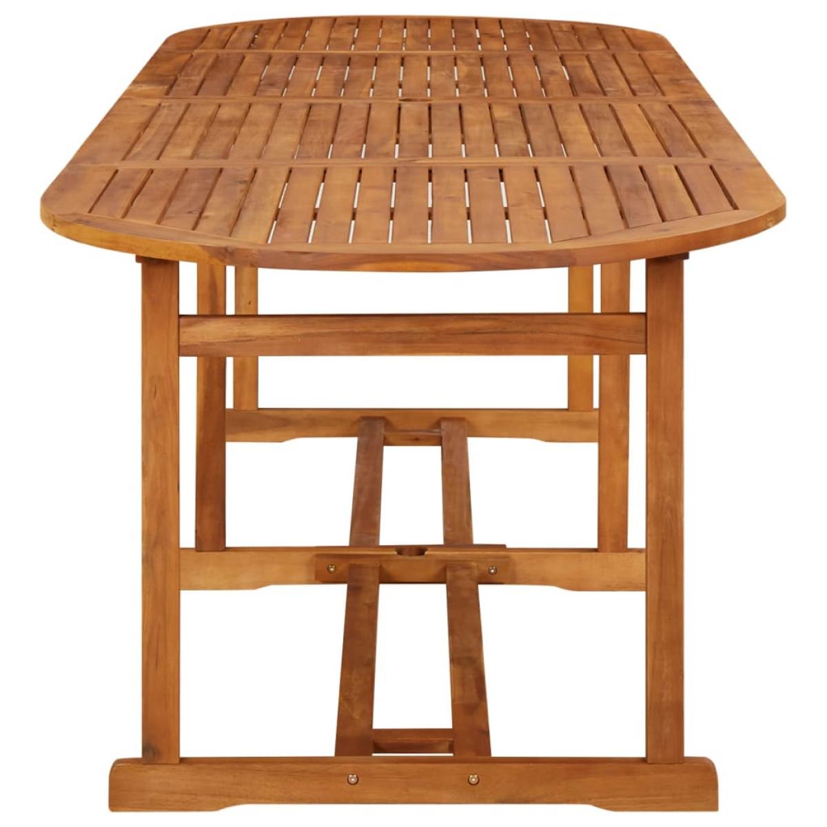 Mesa de comedor jardín 280x90x75 cm madera maciza de acacia