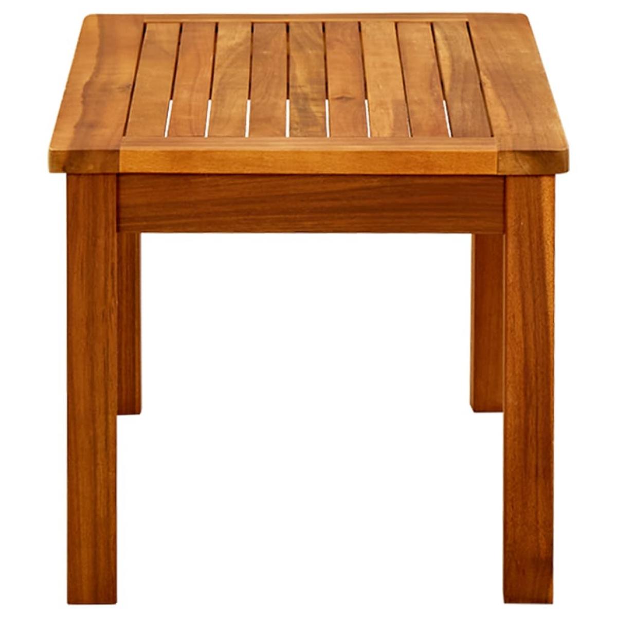 Mesa de centro de jardín madera maciza de acacia 70x40x36 cm