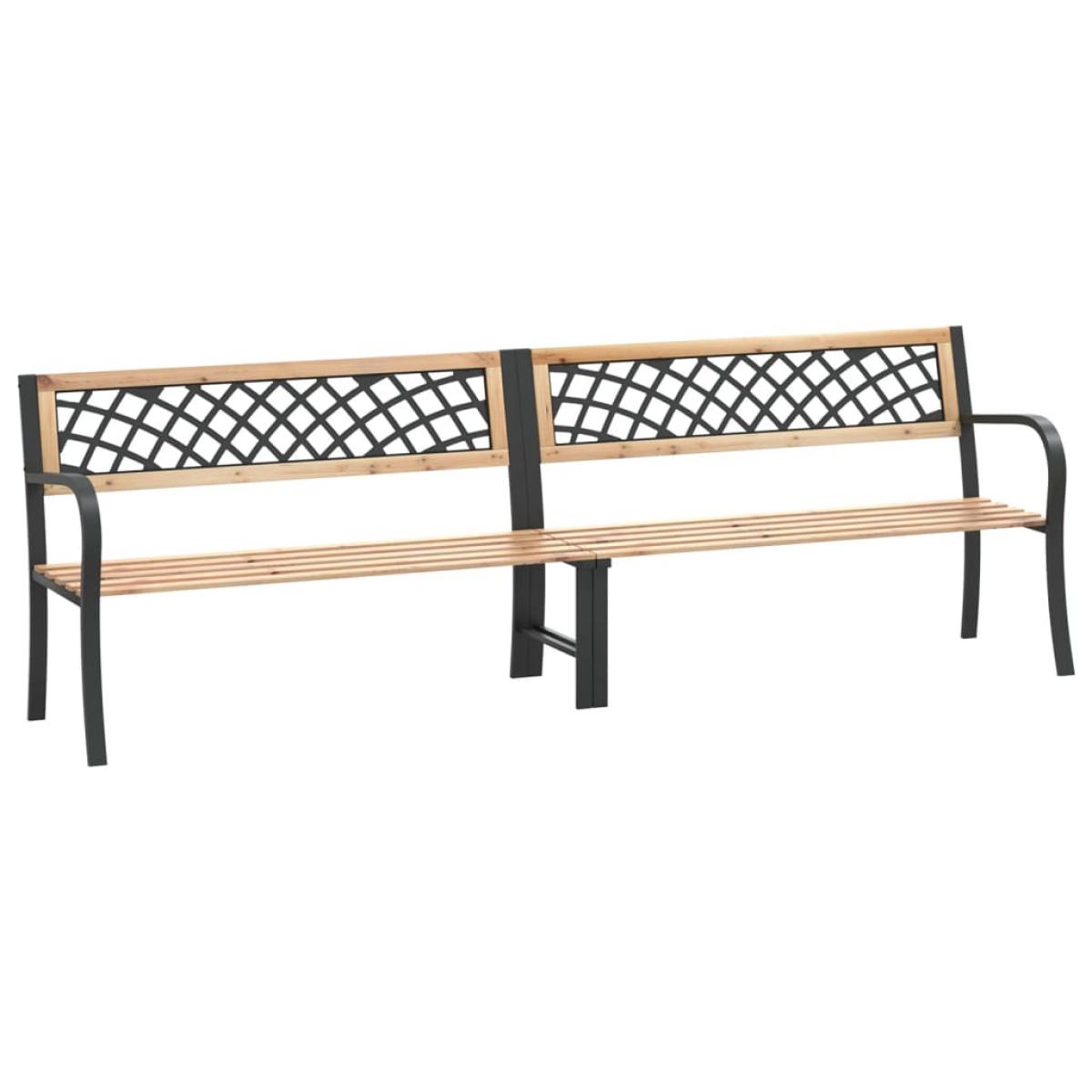 Banco de jardín doble madera de abeto chino 238 cm