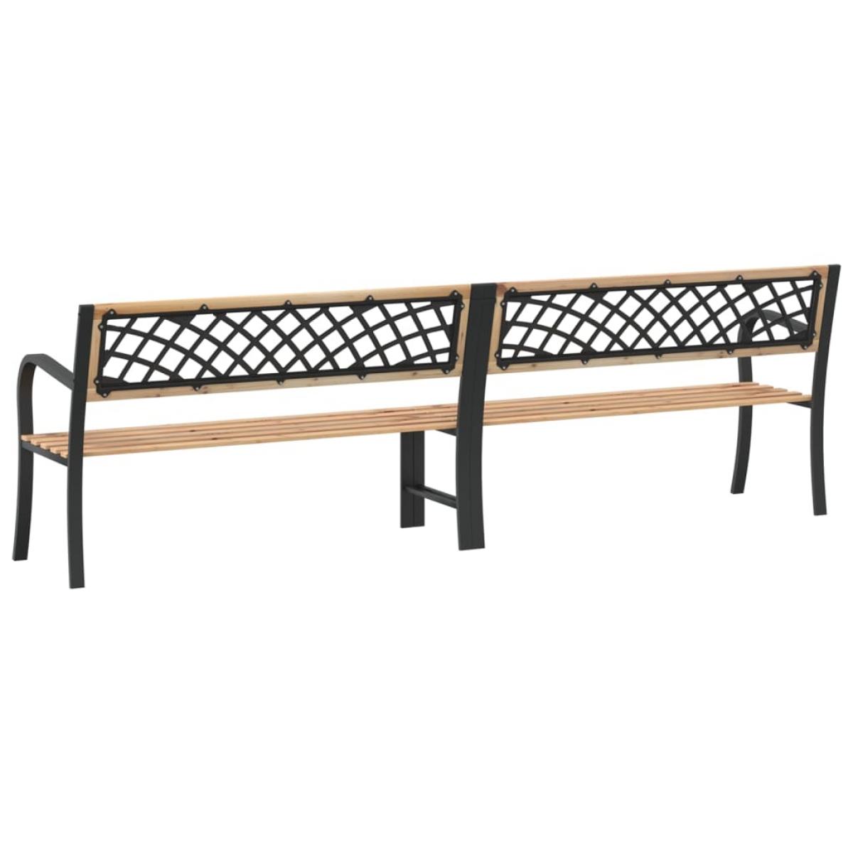 Banco de jardín doble madera de abeto chino 238 cm