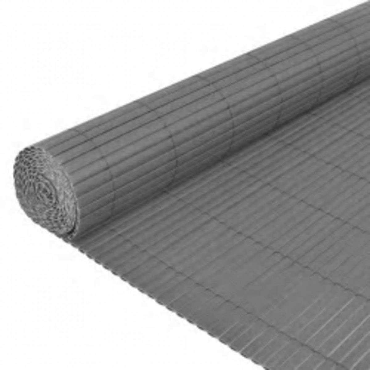 Valla de jardín de doble cara gris 110x400 cm