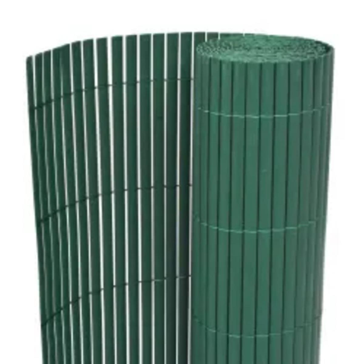 Valla de jardín de doble cara verde 110x500 cm