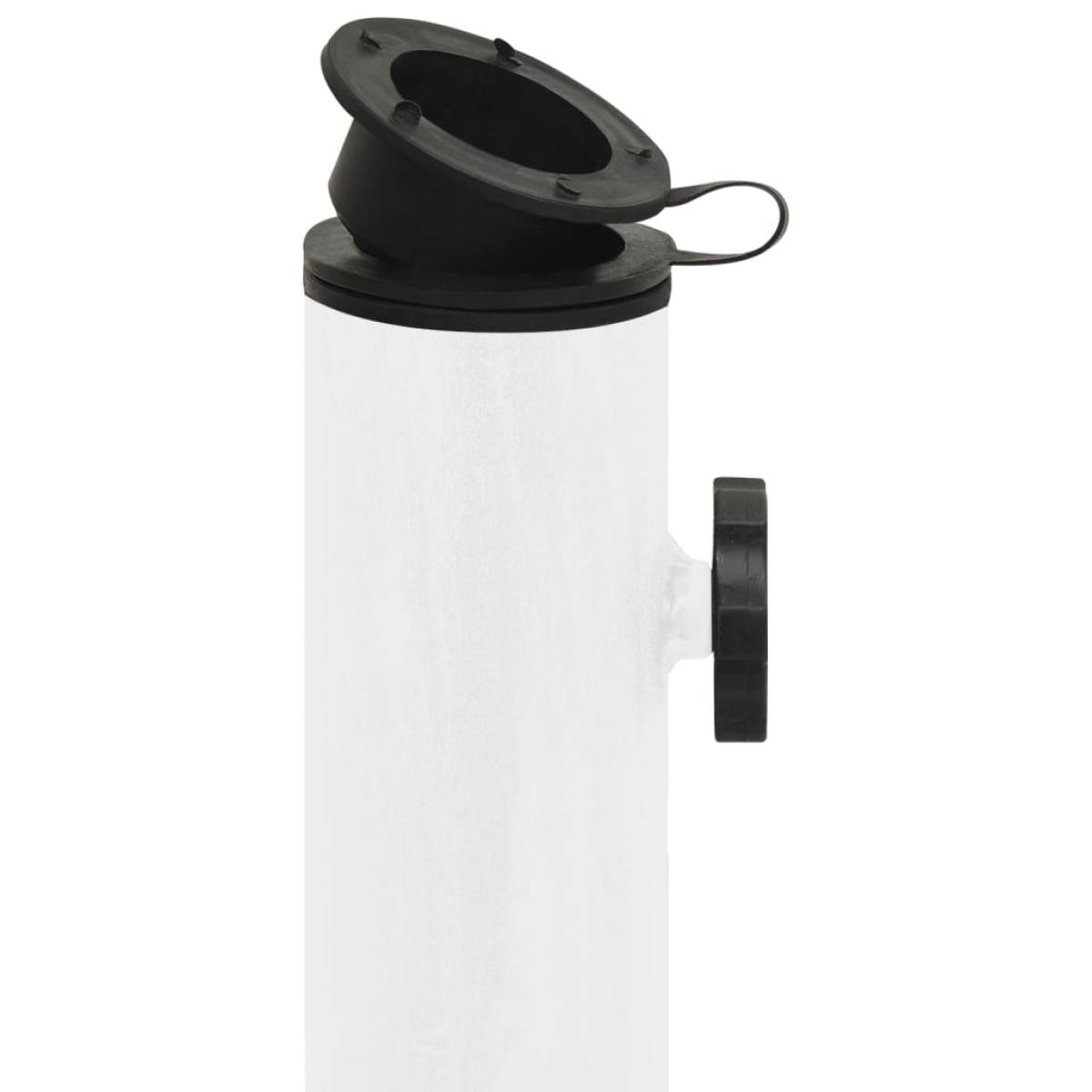 Base de sombrilla de hierro fundido blanco 44x44x31 cm