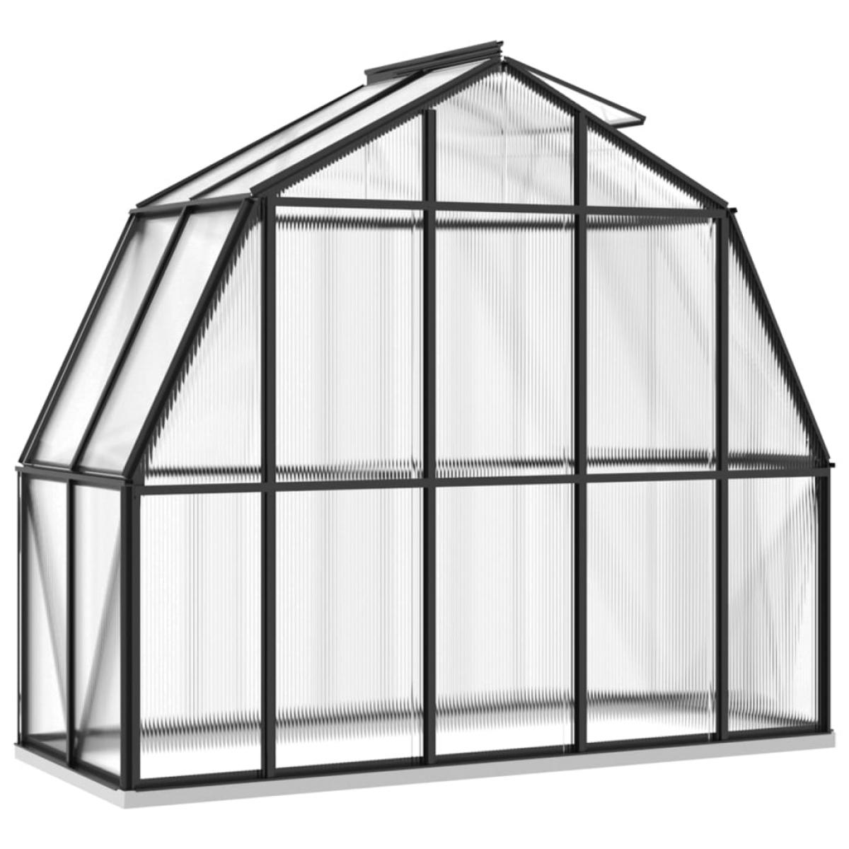 Invernadero con estructura de aluminio gris antracita 3,3 m²