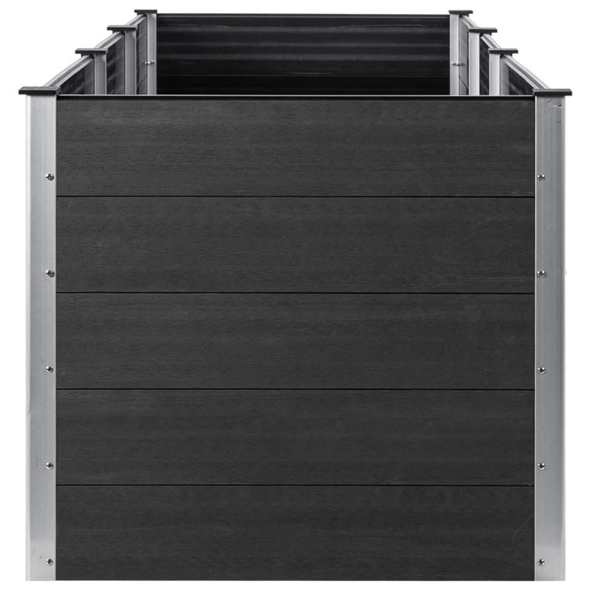Arriate de jardín WPC gris 300x50x91 cm