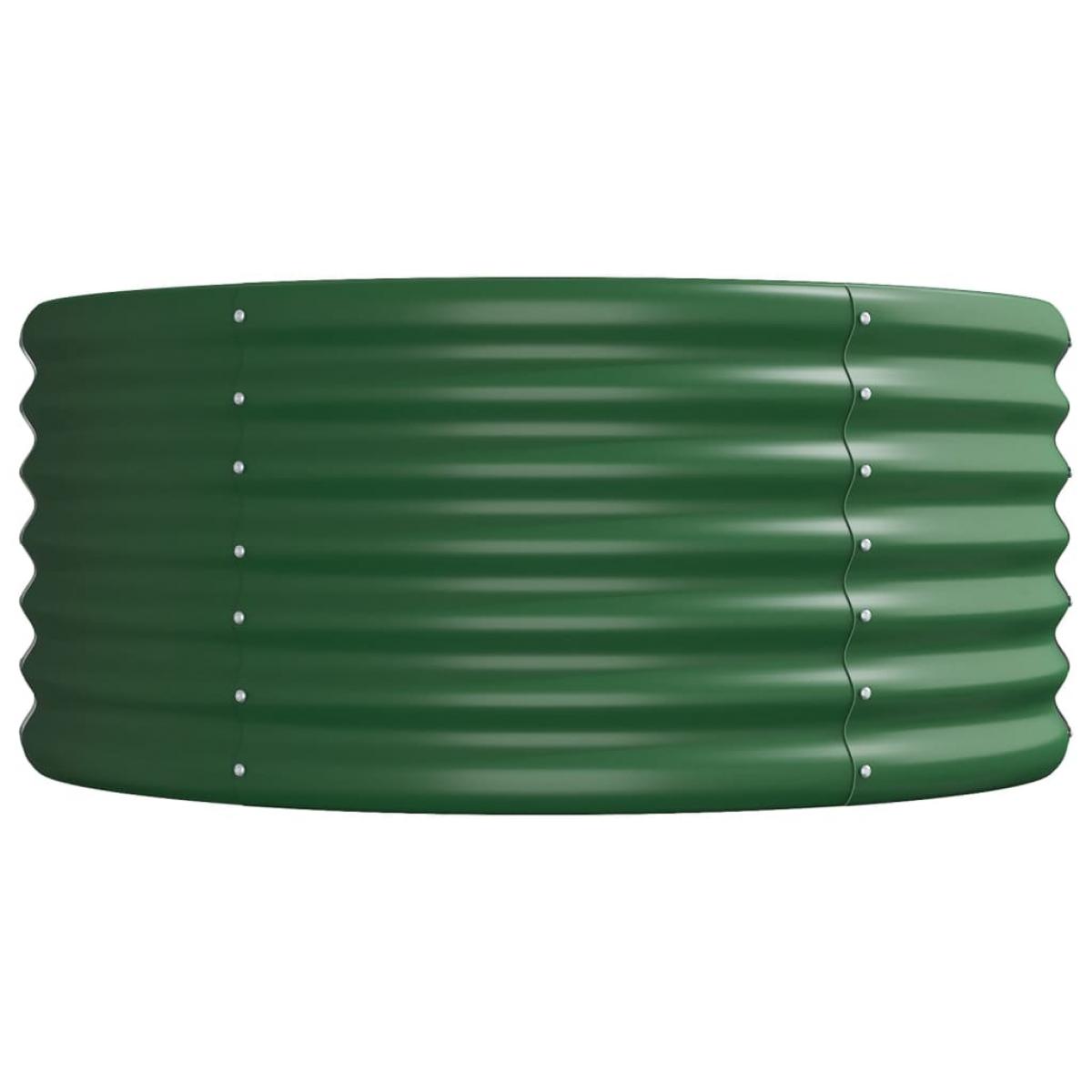 Jardinera arriate acero recubrimiento polvo verde 368x80x36 cm