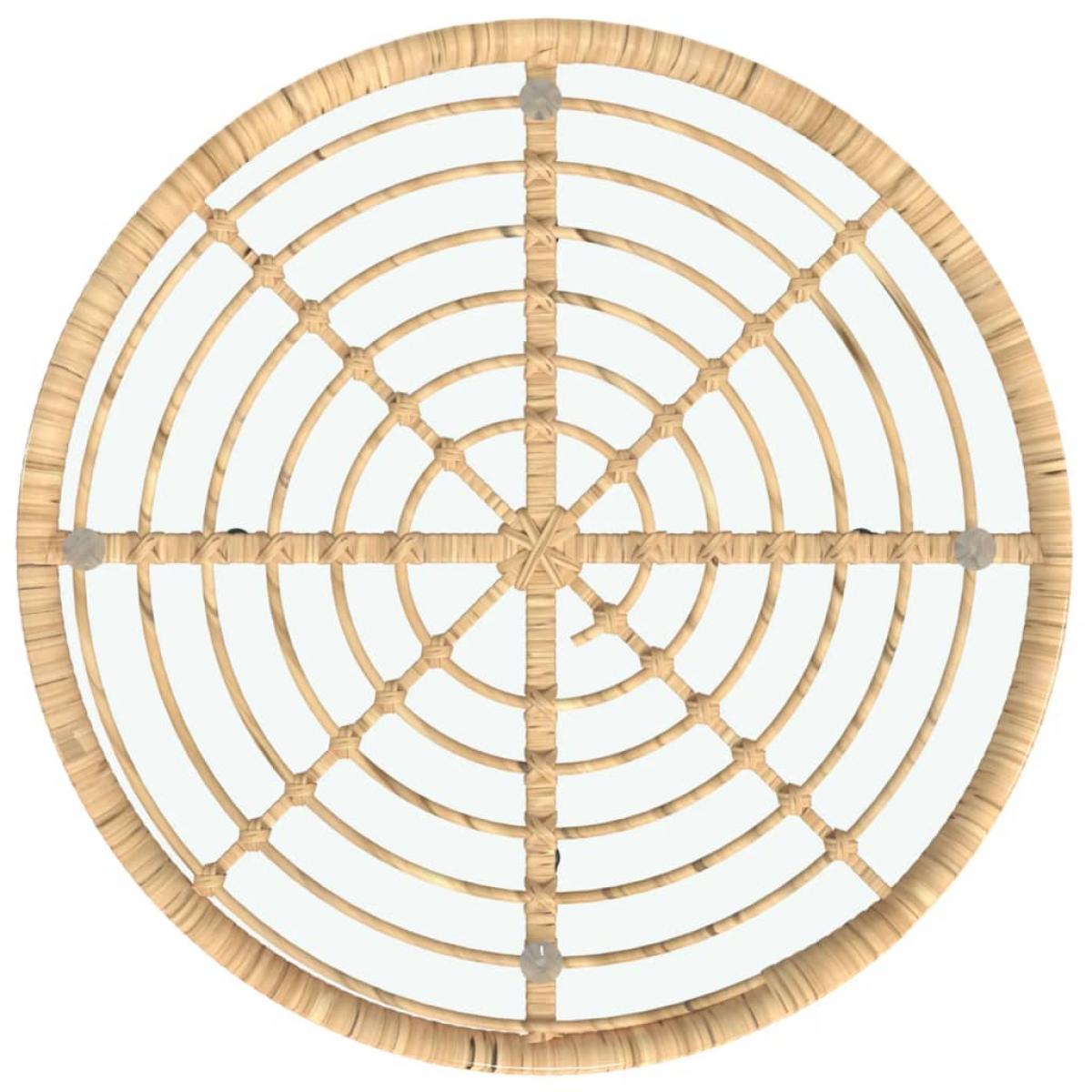 Mesa de comedor de vidrio templado y acero Ø80 cm